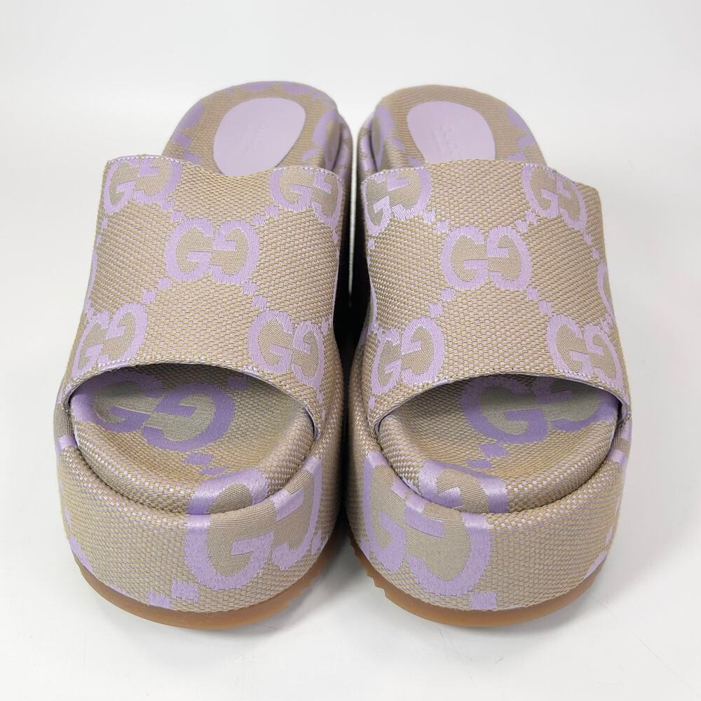 Gucci Lavender Logo Platform Slide Sandal - Women's - Picture 4 of 8